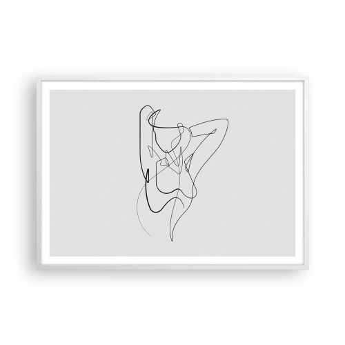 Plakat w białej ramie - Naprawdę, jaka jesteś... - 100x70 cm