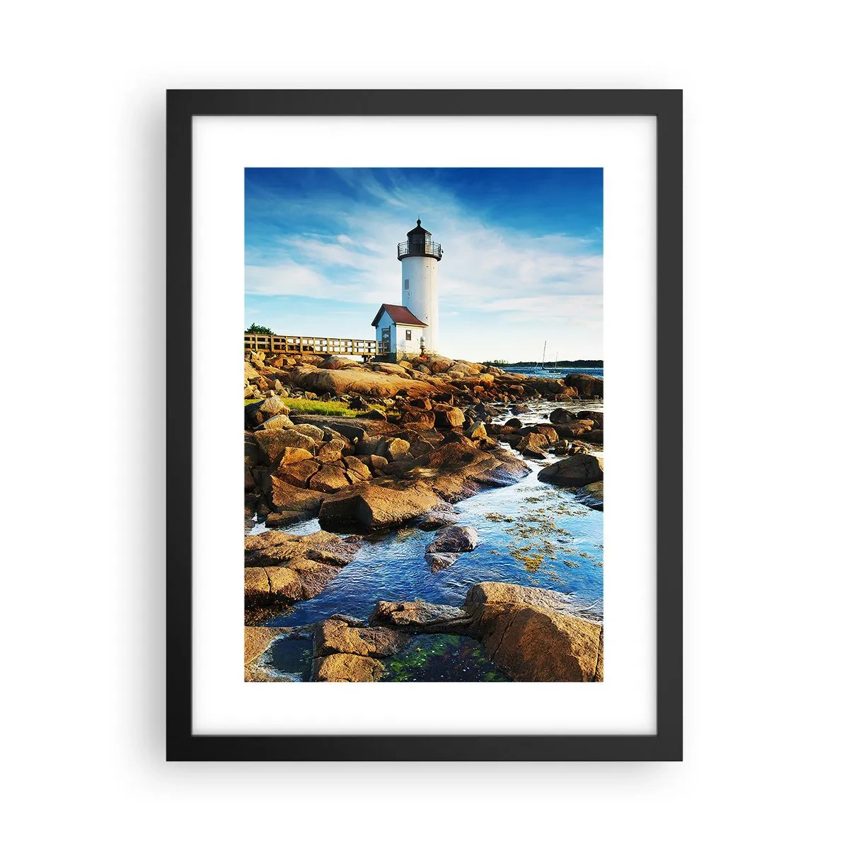 Plakat w czarnej ramie - Wracajcie szczęśliwie, czekam - 30x40 cm
