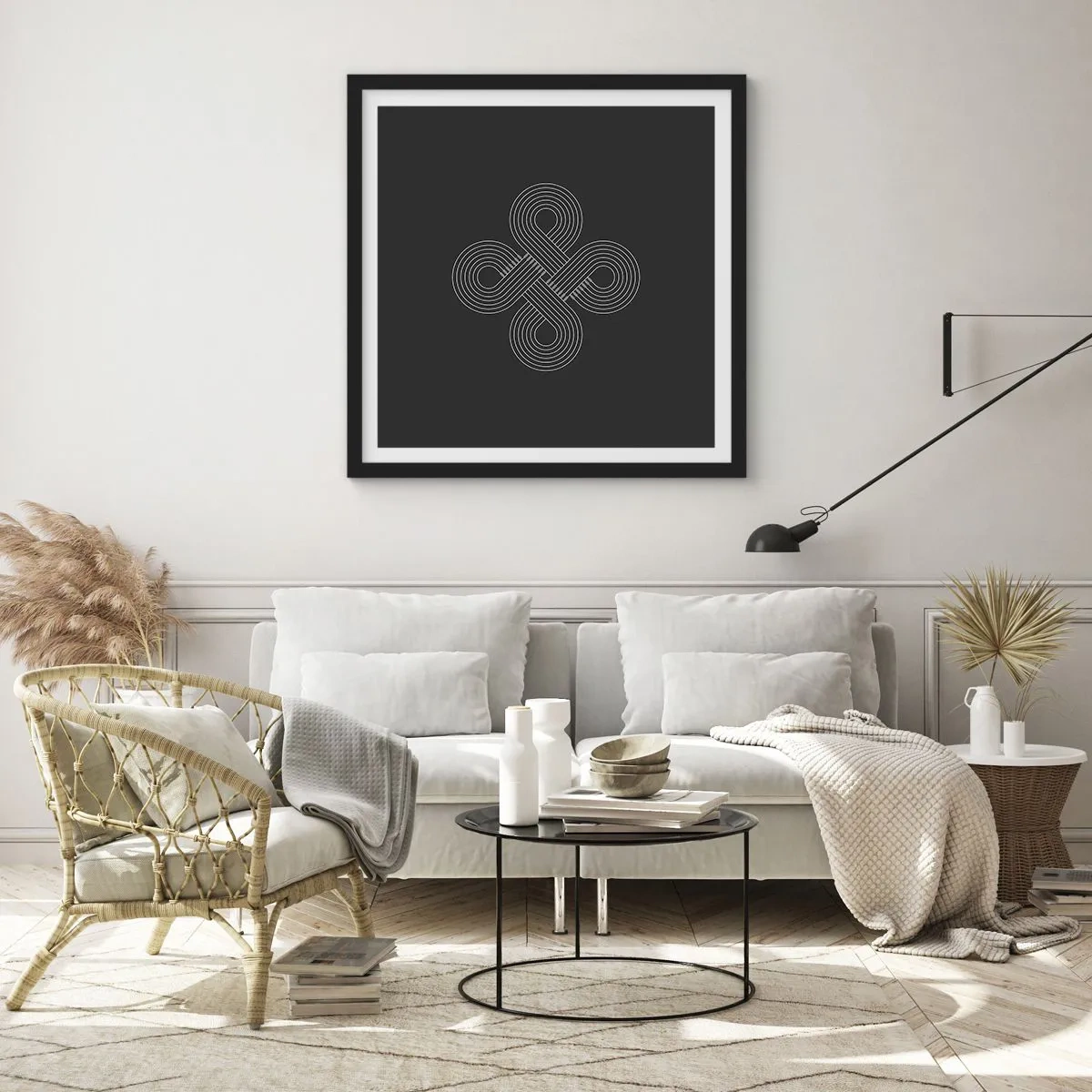 Plakat w czarnej ramie - W duchu celtyckim - 50x50 cm