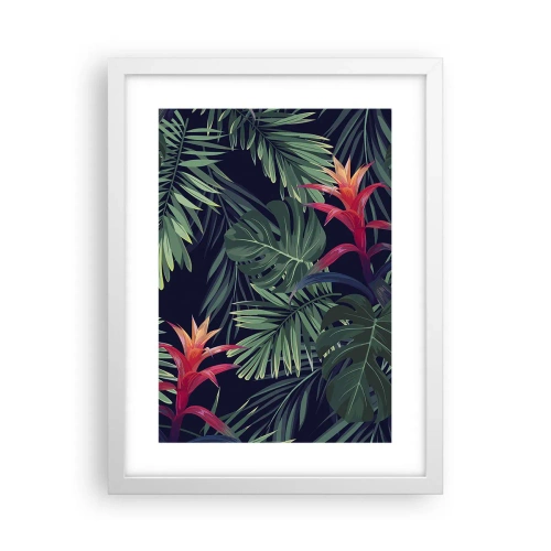 Plakat w białej ramie - Zapłonąć w zieleni - 30x40 cm