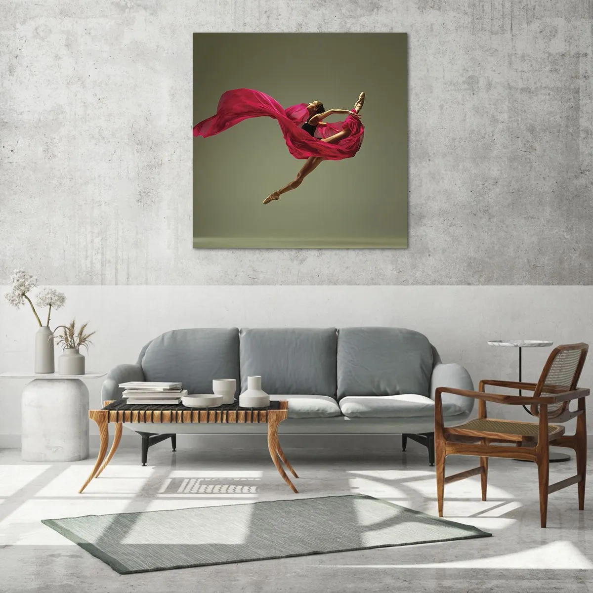 Obraz na szkle - Tańczący płomień - 70x70 cm