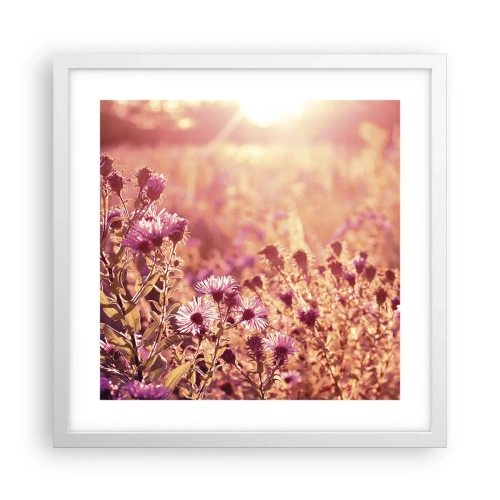 Plakat w białej ramie - Przed odejściem lata - 40x40 cm