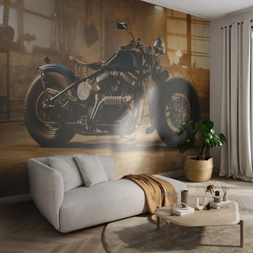 Fototapeta Premium Canvas - Mogę wszystko - Motocykl, Vintage, Motoryzacja - 150x105 cm