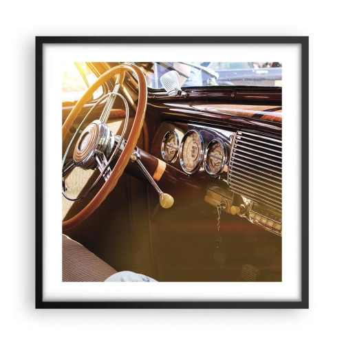 Plakat w czarnej ramie - Powiew luksusu z przeszłości - 50x50 cm