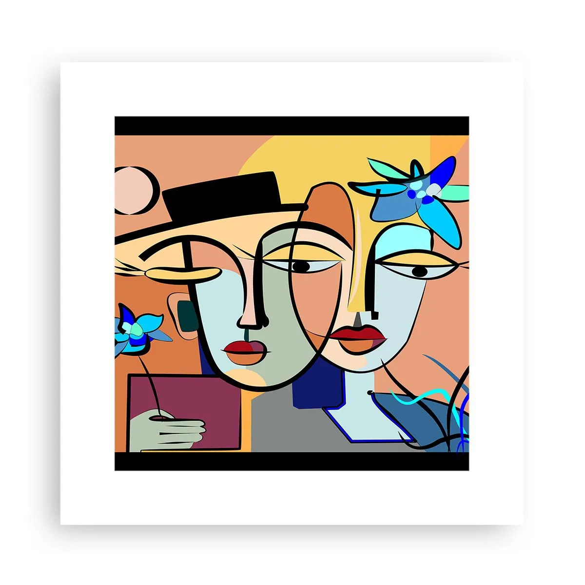 Plakat - Picassowskie randez vous - 30x30 cm