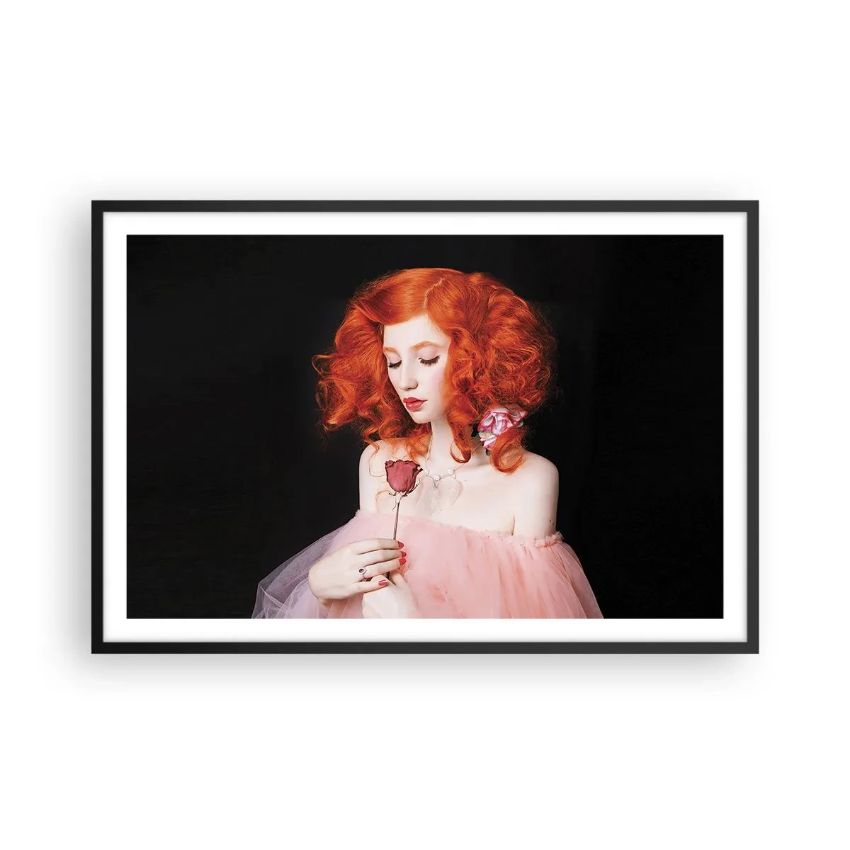Plakat w czarnej ramie - W barokowym stylu - 91x61 cm