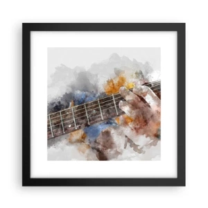 Plakat w czarnej ramie - Poezja między strunami - 30x30 cm