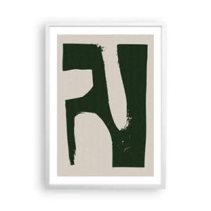 Plakat w białej ramie - Zatoki bieli - 50x70 cm