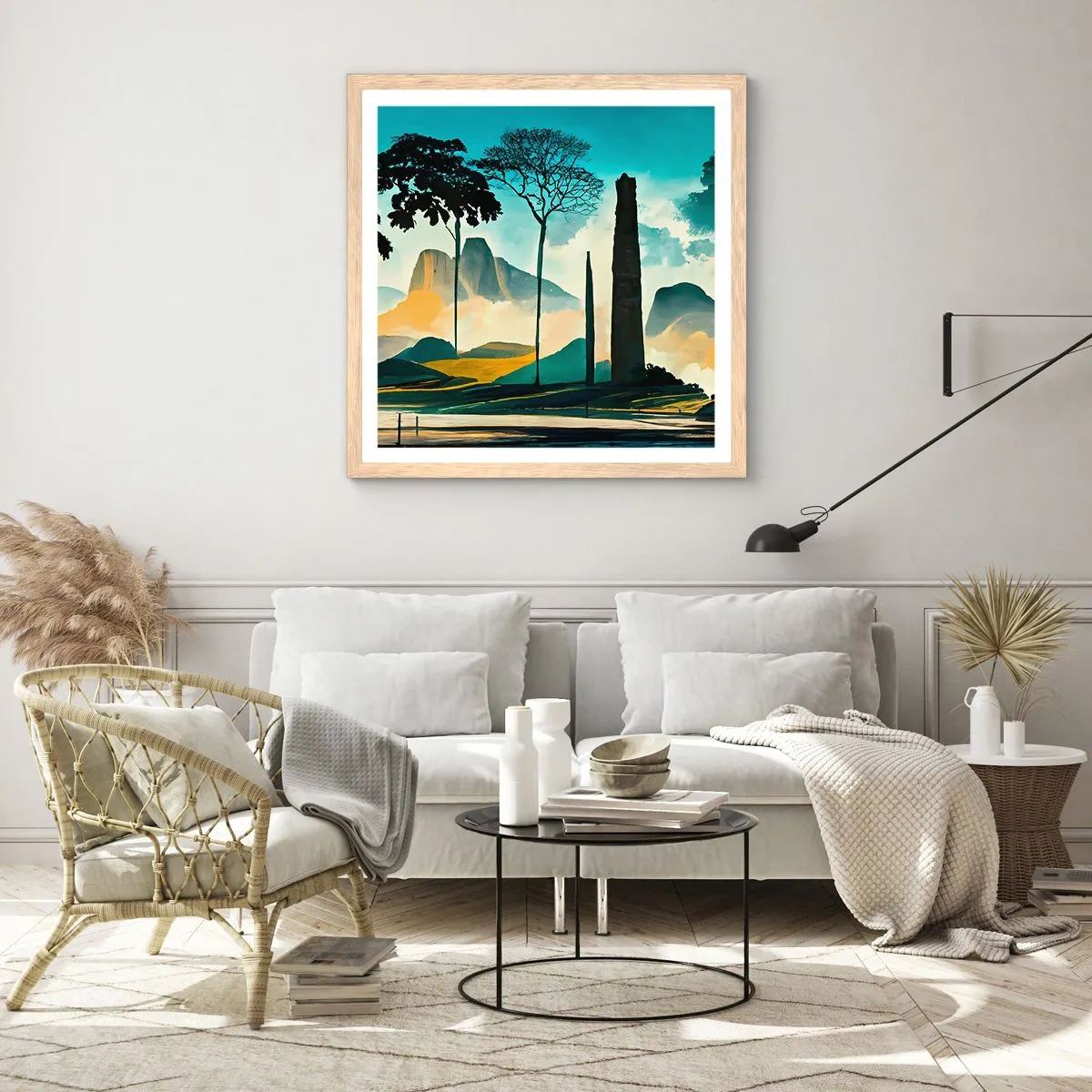 Plakat w ramie jasny dąb - Wciąż wyżej i wyżej - 60x60 cm