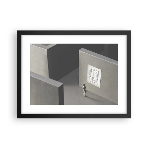 Plakat w czarnej ramie - Ale gdzie jestem? - 40x30 cm