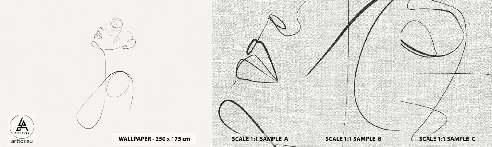 Fototapeta Próbka Premium Canvas - Zapętlona w marzeniach - Kobieta, Grafika, Sztuka - 100x30 cm