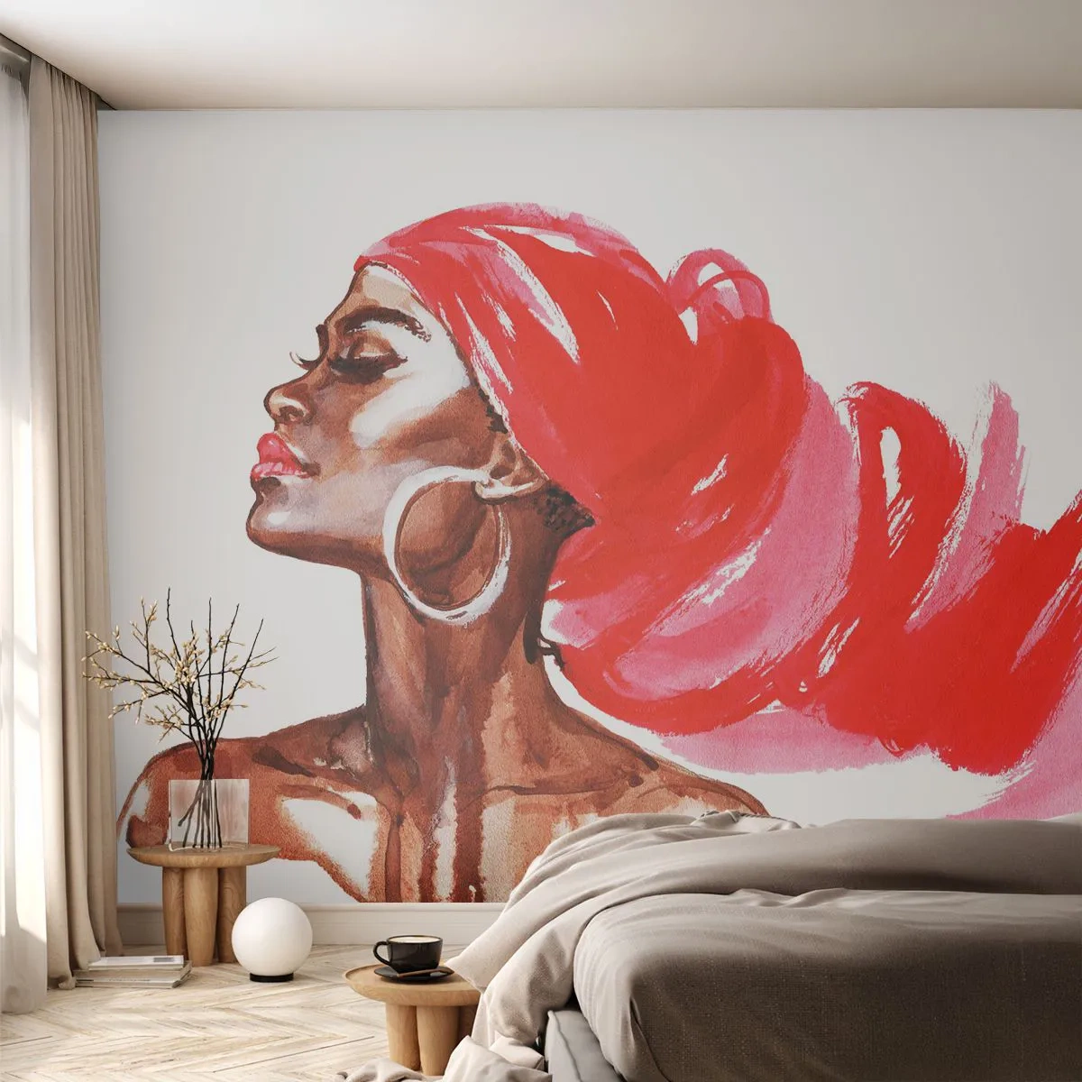 Fototapeta Premium Sand - "Jest wiatr, co nozdrza mężczyzny rozchyla" - Portret Kobiety, Kobieca Twarz, Abstrakcja - 150x105 cm