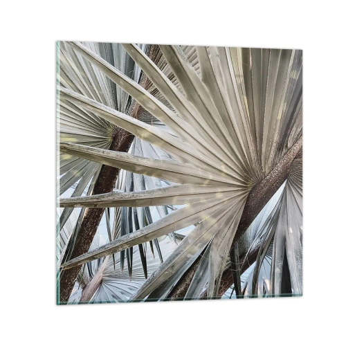 Obraz na szkle - Wachlarze w tropikach - 70x70 cm