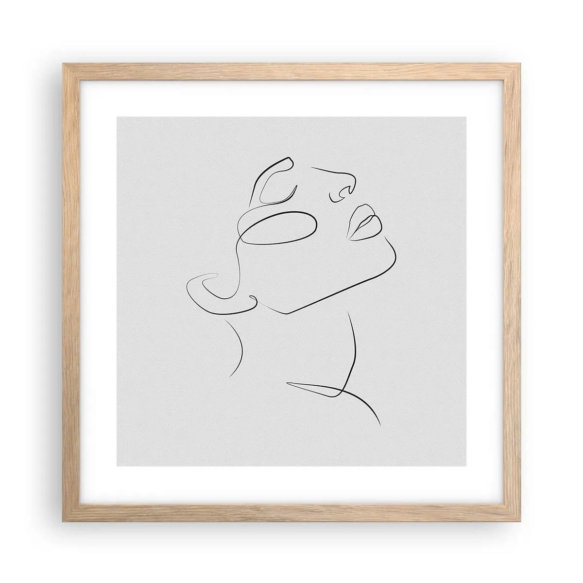 Plakat w ramie jasny dąb - Meandry marzenia - 40x40 cm