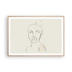 Plakat w ramie jasny dąb - Zarys zmysłowości - 100x70 cm