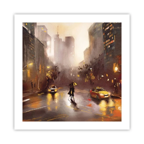 Plakat - W światłach Nowego Jorku - 50x50 cm