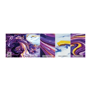Fototapeta Próbka Premium Canvas - Zagięcie przetrzeni we fiolecie - Abstrakcja, Sztuka, Nowoczesny Wzór - 100x30 cm