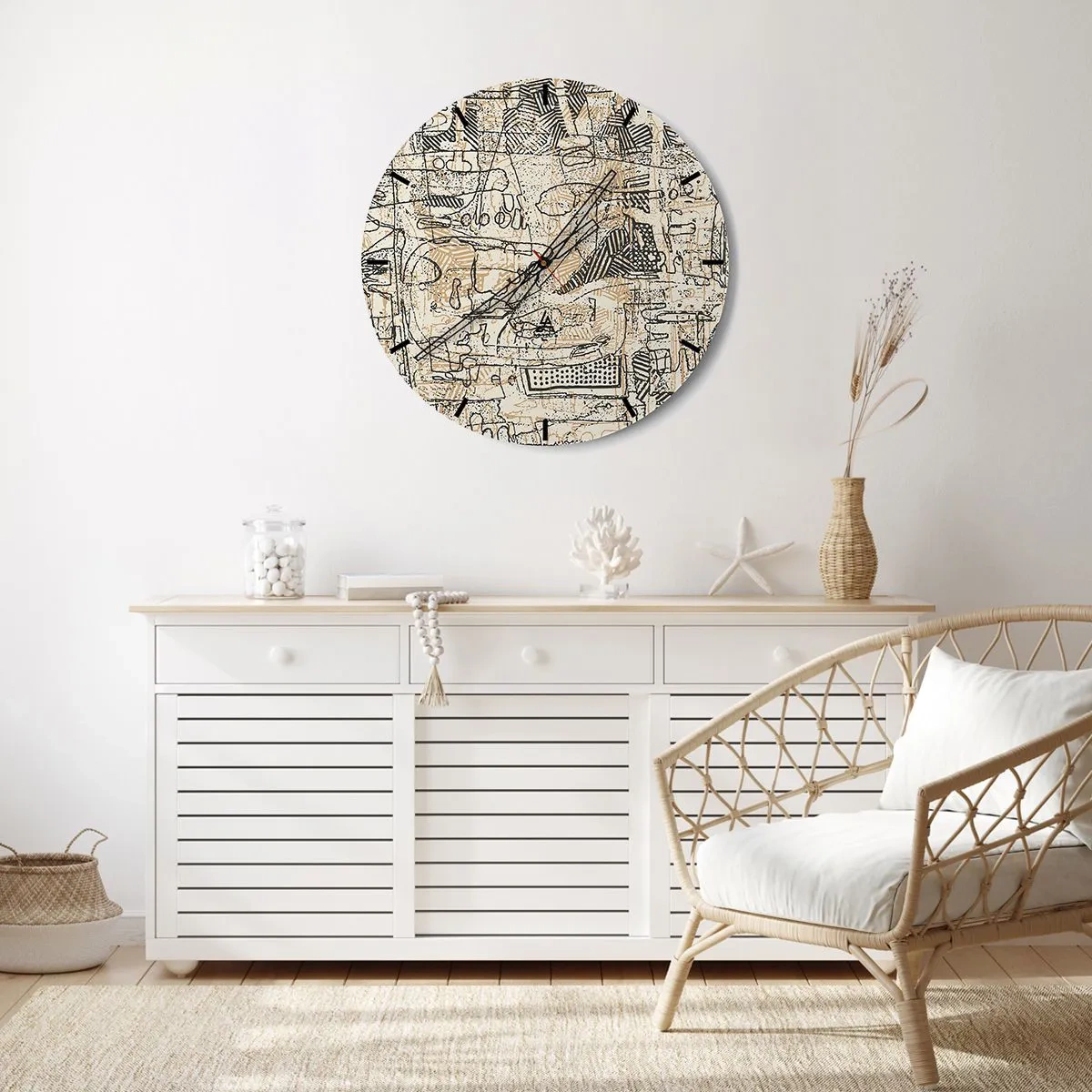 Zegar ścienny - Czeka na rozszyfrowanie - 40x40 cm