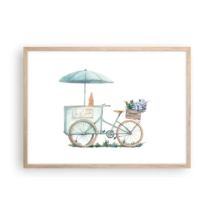 Plakat w ramie jasny dąb - Słodkie wspomnienie lata - 70x50 cm