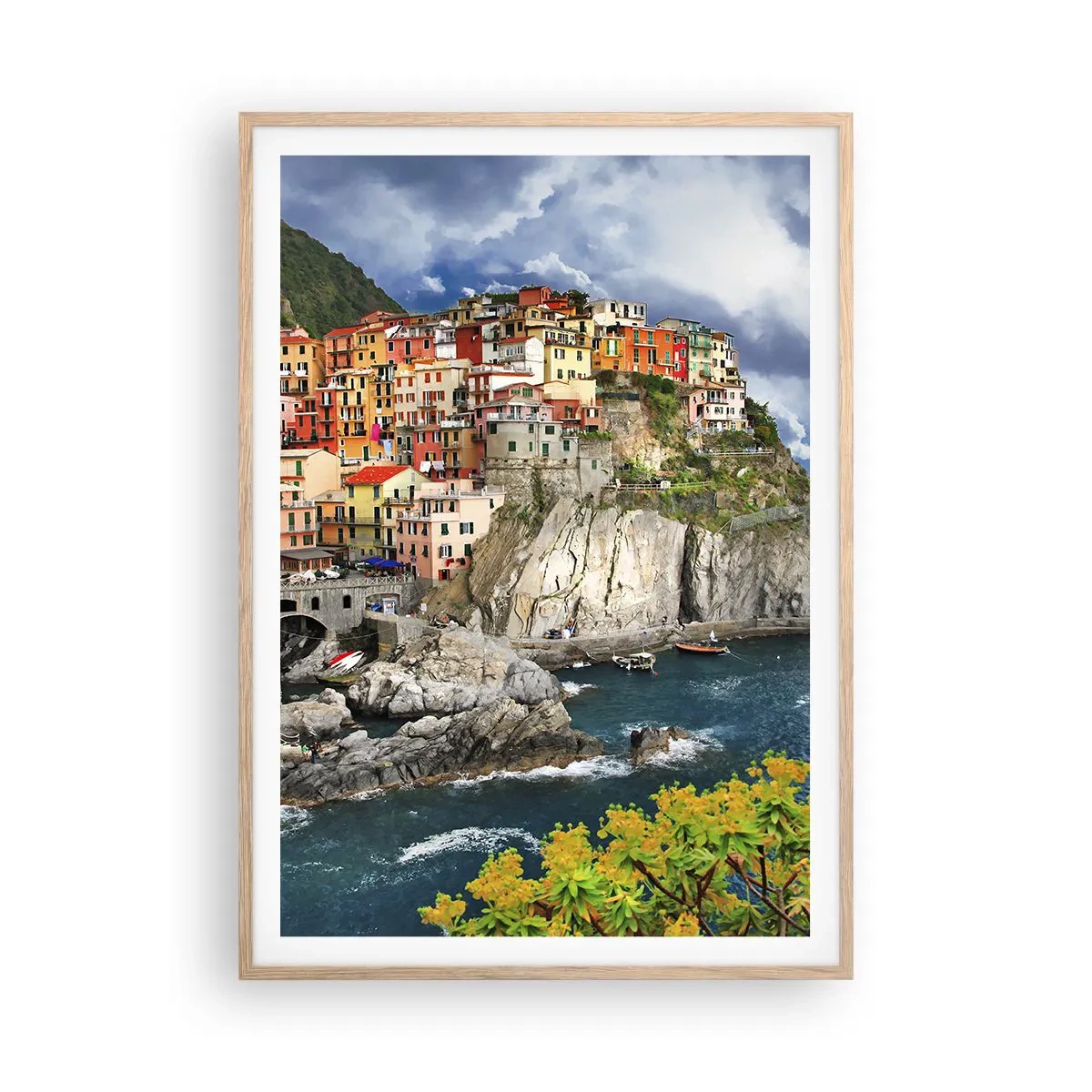 Plakat w ramie jasny dąb - Gromadka przytulona do skał - 70x100 cm