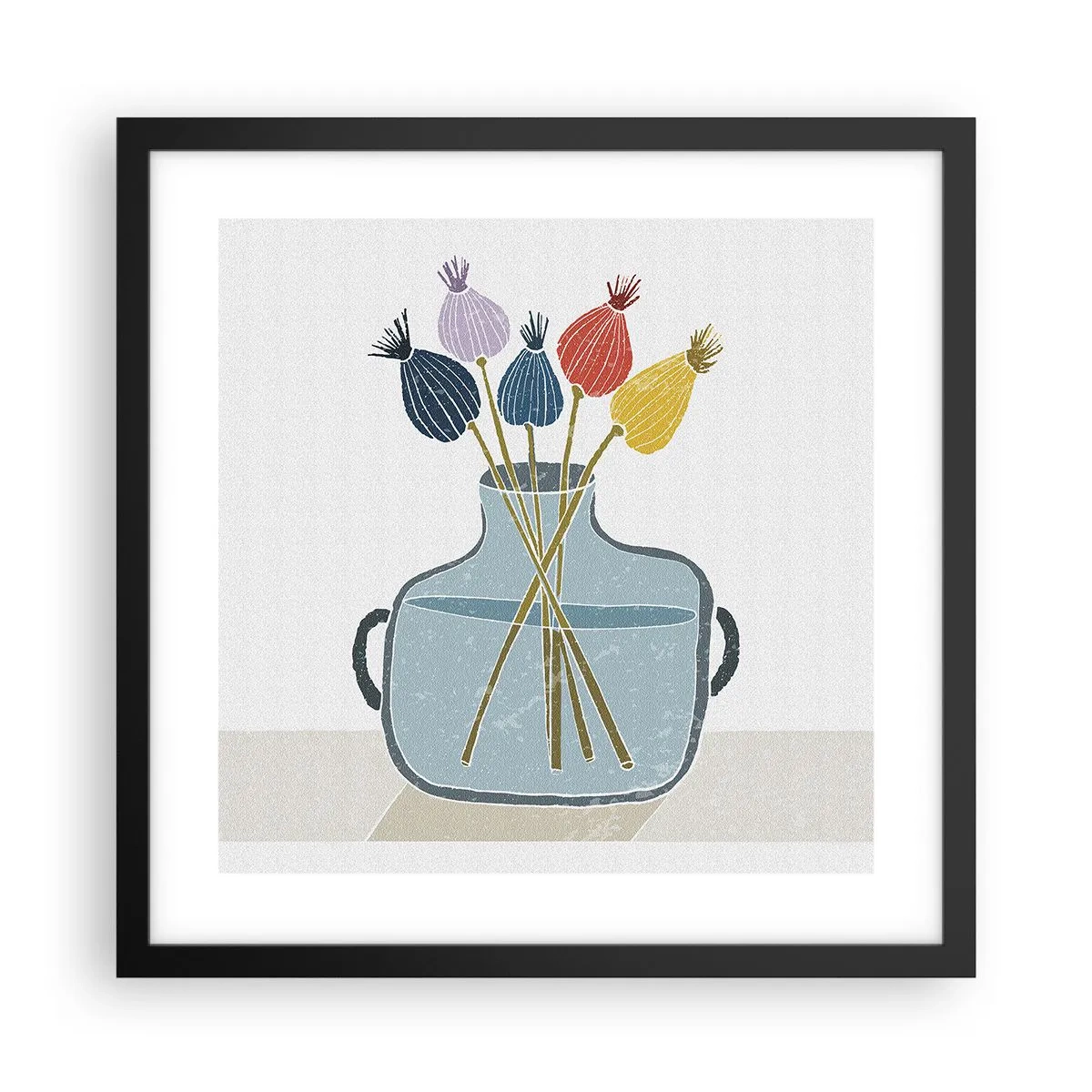 Plakat w czarnej ramie - Jak makiem zasiał - 40x40 cm