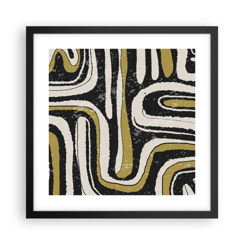 Plakat w czarnej ramie - Kompozycja: trakty i zaułki - 40x40 cm