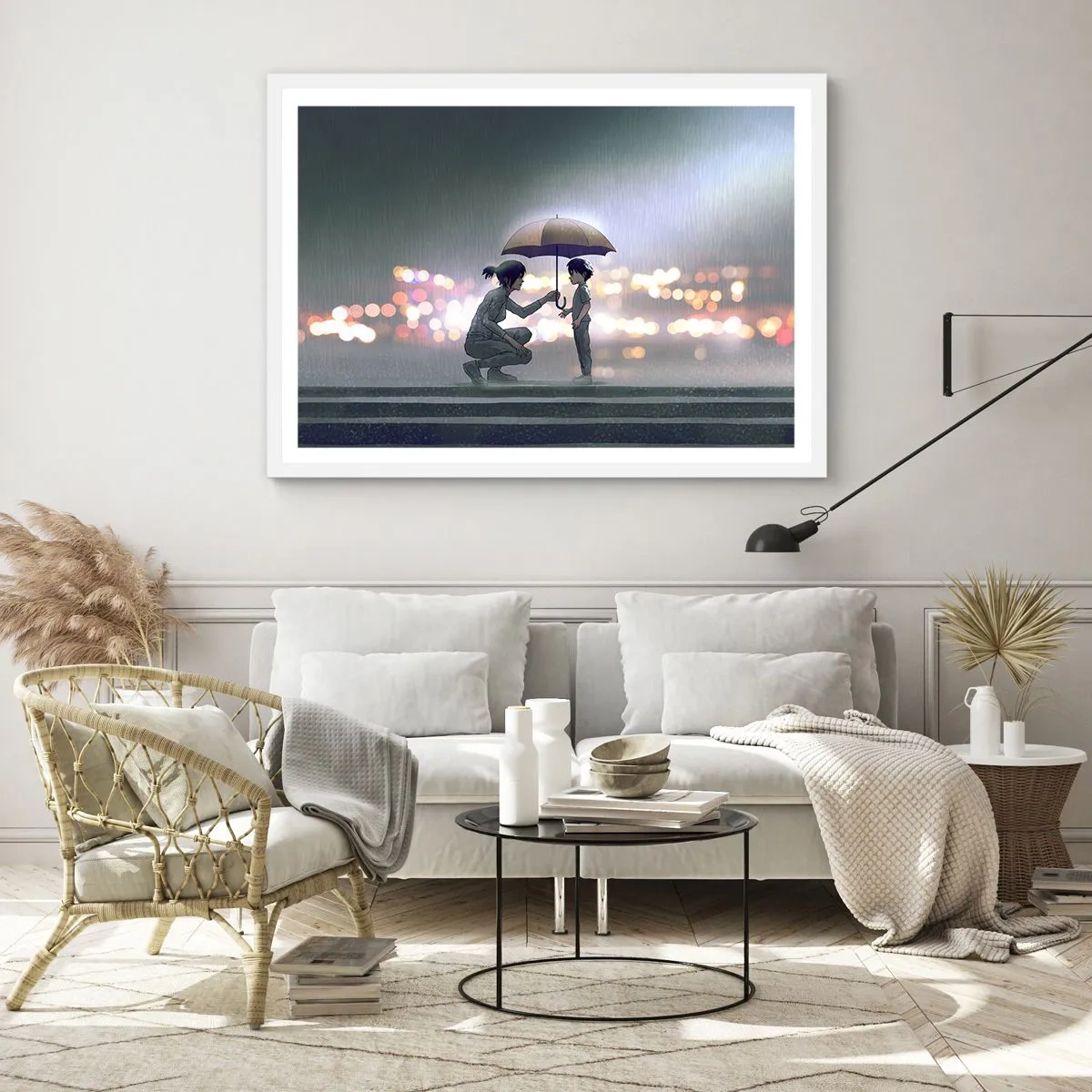 Plakat w białej ramie - I już jest wszystko dobrze - 50x40 cm