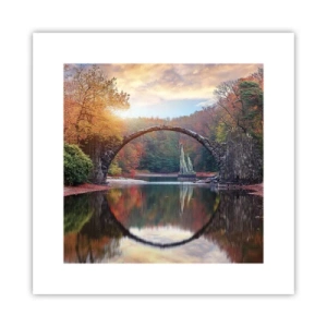 Plakat - Po drugiej stronie lustra - 30x30 cm