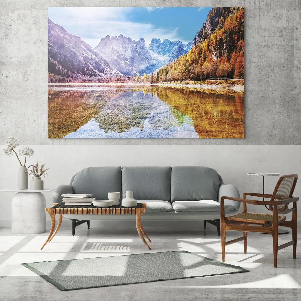 Obraz na szkle - A w górach już jesień - 100x40 cm