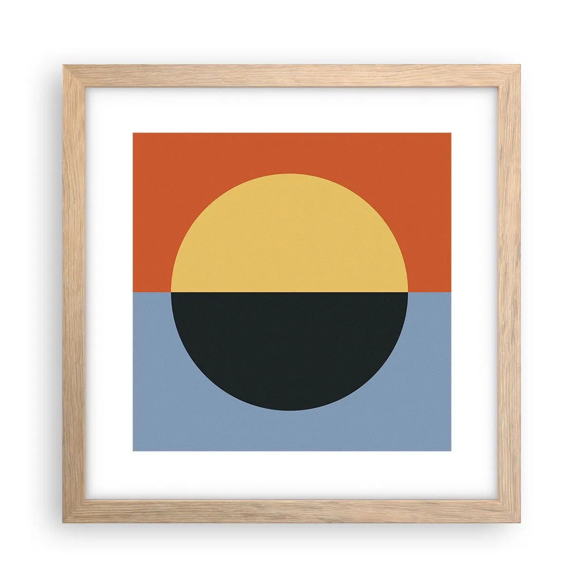 Plakat w ramie jasny dąb - Kompozycja ciepła i chłodu - 30x30 cm