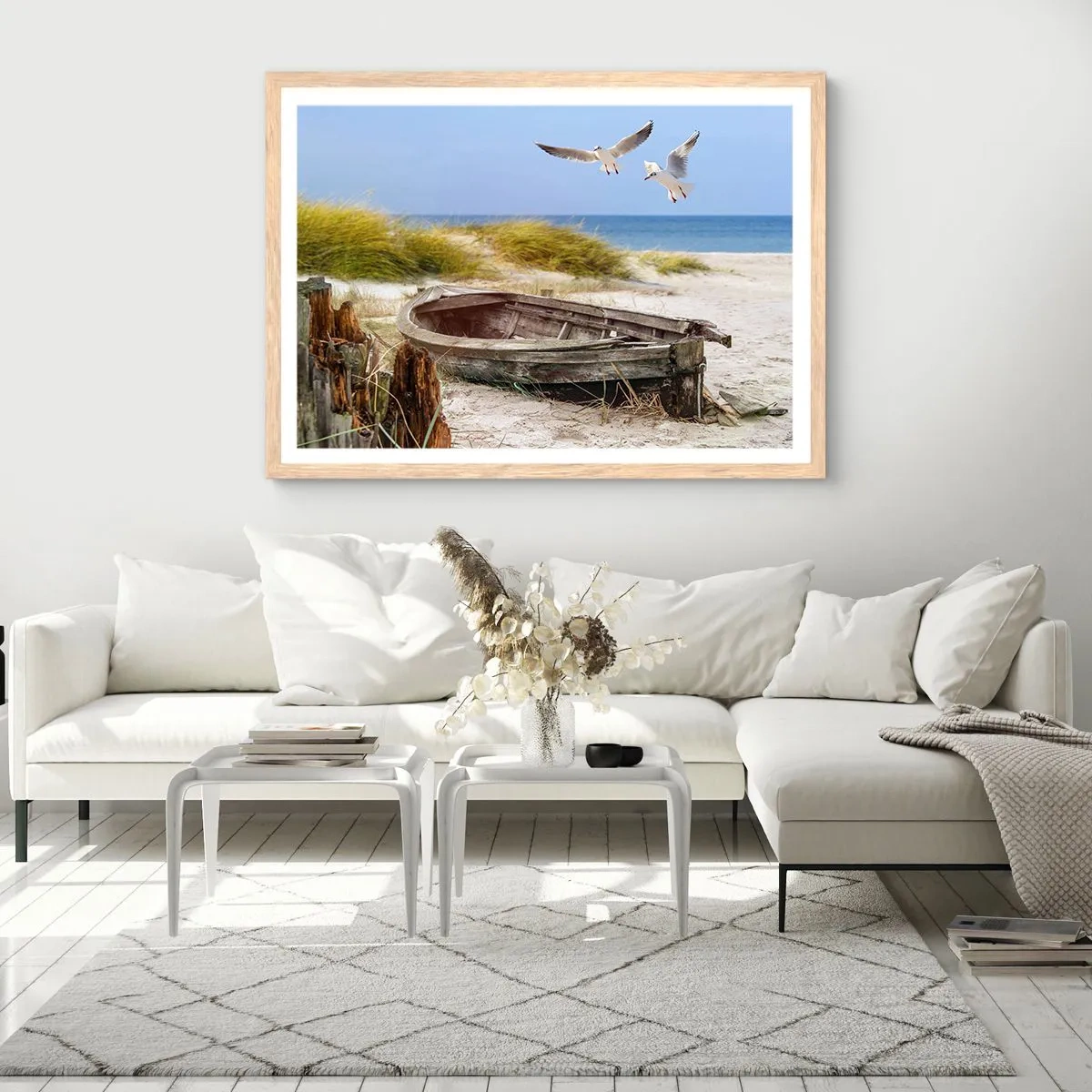 Plakat w ramie jasny dąb - Skąpane wiatrem - 40x30 cm