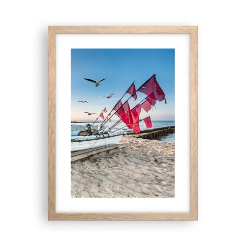 Plakat w ramie jasny dąb - Zasłużony odpoczynek - 30x40 cm