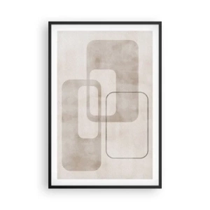 Plakat w czarnej ramie - Geometryczna fuga - 61x91 cm