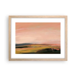 Plakat w ramie jasny dąb - W różowej tonacji - 40x30 cm