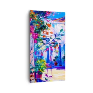 Obraz na płótnie - Impresja - włoska uliczka - 55x100 cm