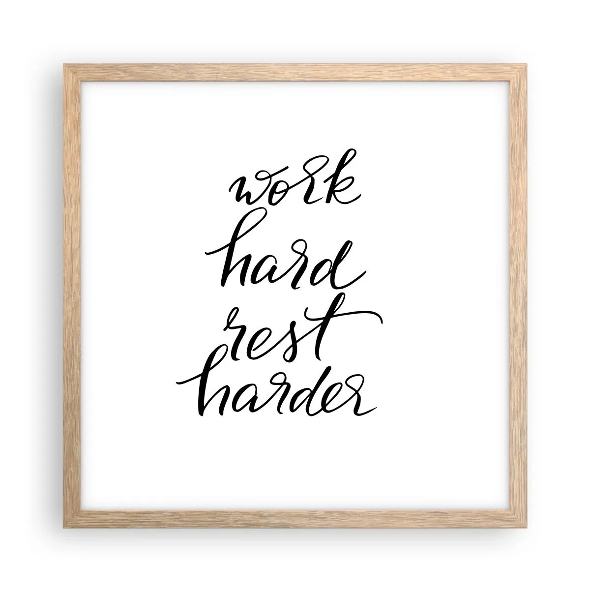 Plakat w ramie jasny dąb - Życiowa równowaga - 40x40 cm