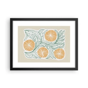 Plakat w czarnej ramie - Etnicznie z nutą abstrakcji - 40x30 cm