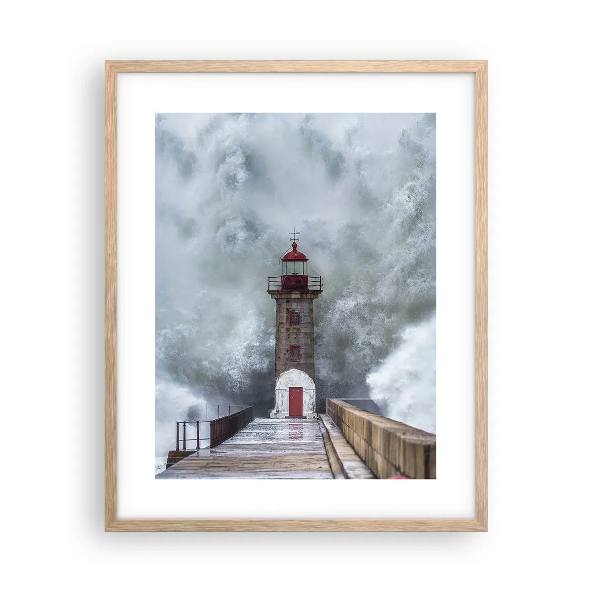 Plakat w ramie jasny dąb - Ryk wód, szum zawiei - 40x50 cm