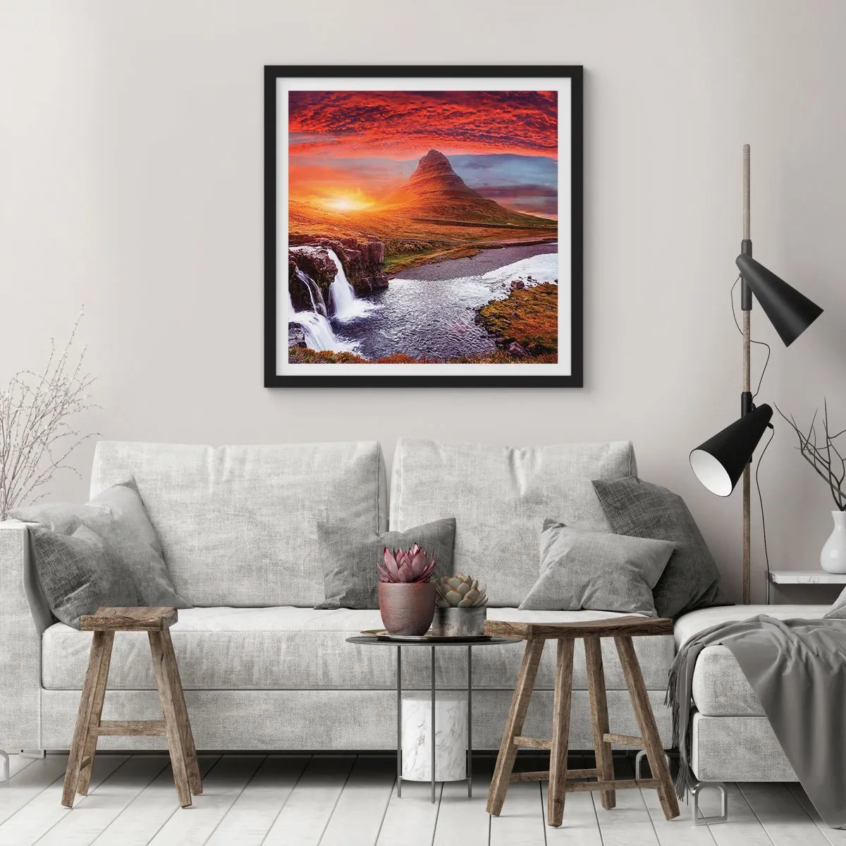 Plakat w czarnej ramie - Widok Śródziemia - 50x50 cm