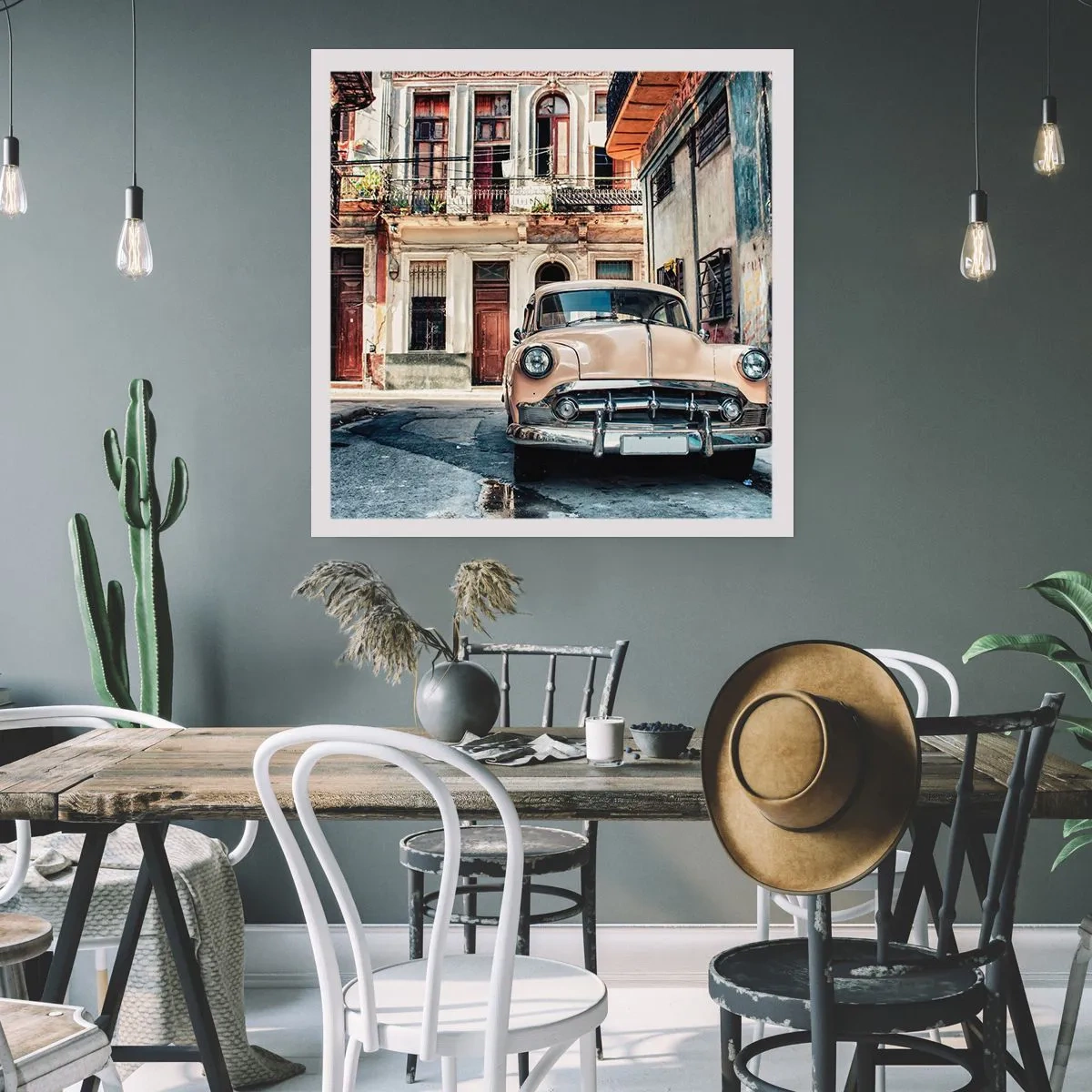 Plakat - Sjesta w Hawanie - 40x40 cm