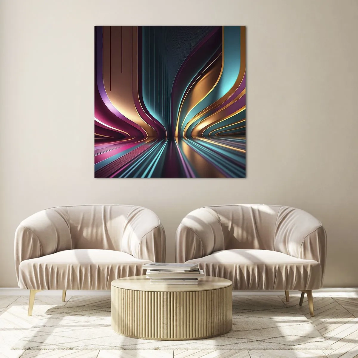 Obraz na szkle - Architektura światła - 70x70 cm