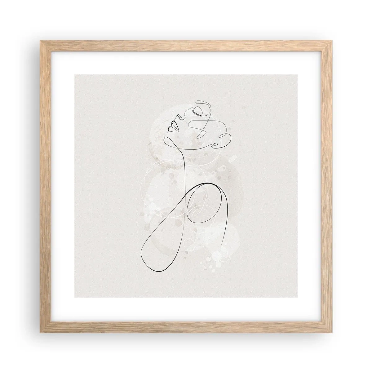 Plakat w ramie jasny dąb - Spirala piękna - 40x40 cm