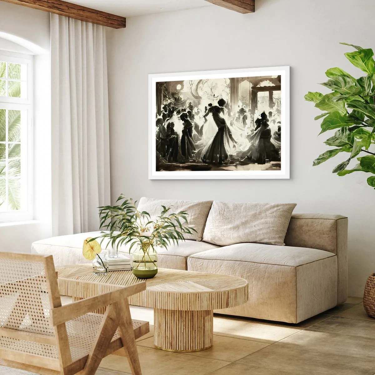 Plakat w białej ramie - Wielka maskarada - 70x50 cm