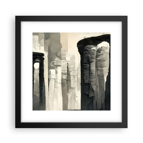 Plakat w czarnej ramie - Majestat antyku - 30x30 cm