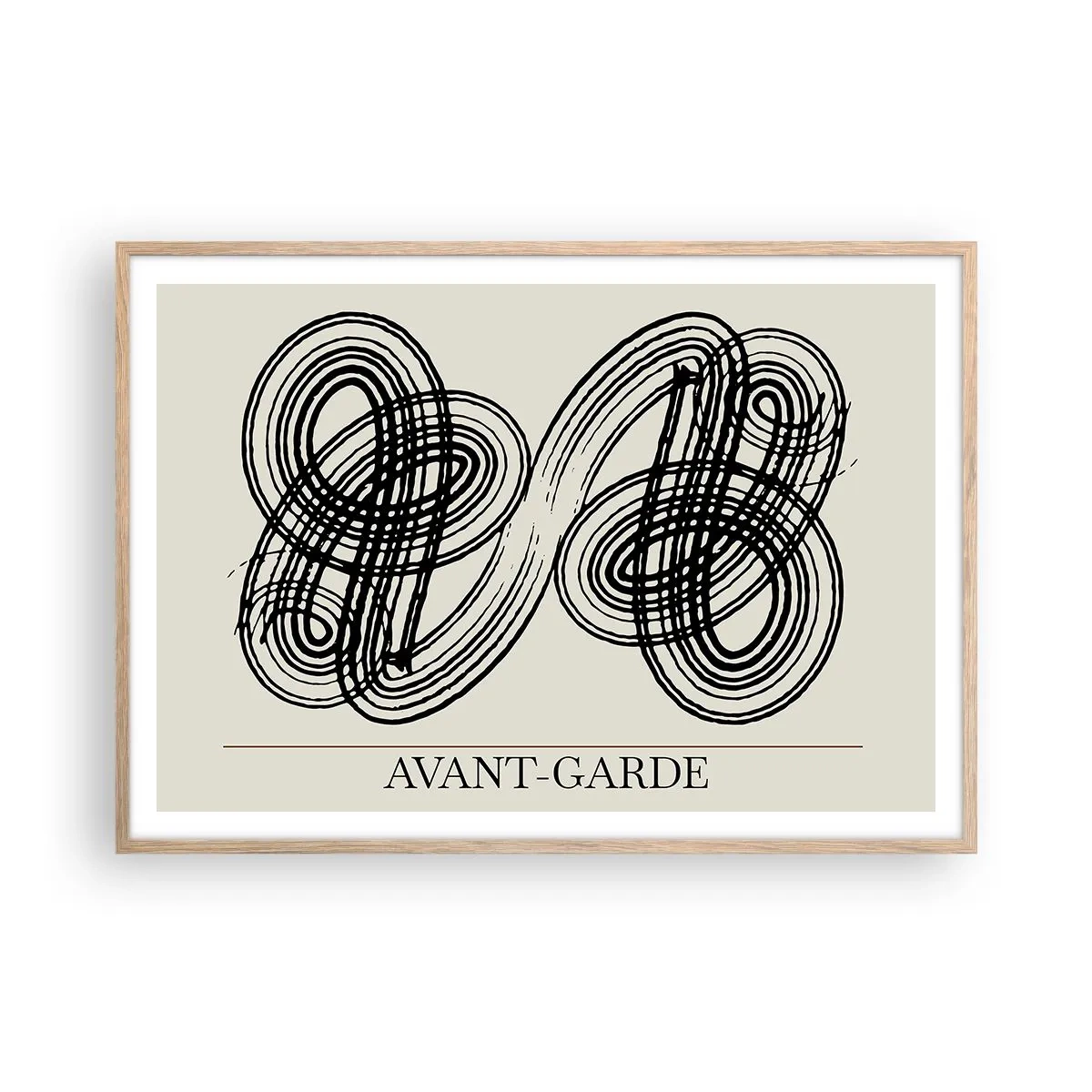 Plakat w ramie jasny dąb - Wyszło spontanicznie - 100x70 cm