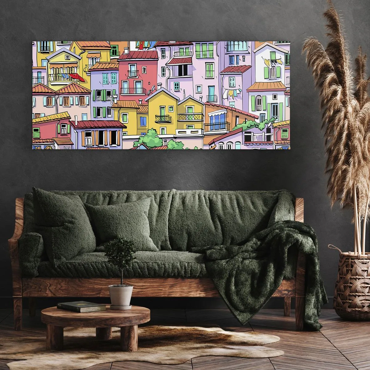 Obraz na płótnie - Wesołe miasto - 100x40 cm