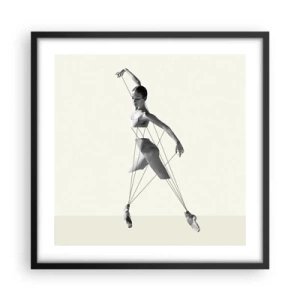 Plakat w czarnej ramie - W teatrze świata - 50x50 cm