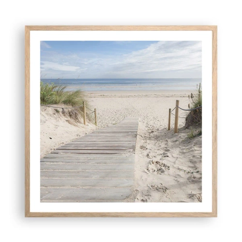Plakat w ramie jasny dąb - Po horyzont - 60x60 cm