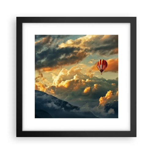 Plakat w czarnej ramie - Lecę, bo chcę - 30x30 cm