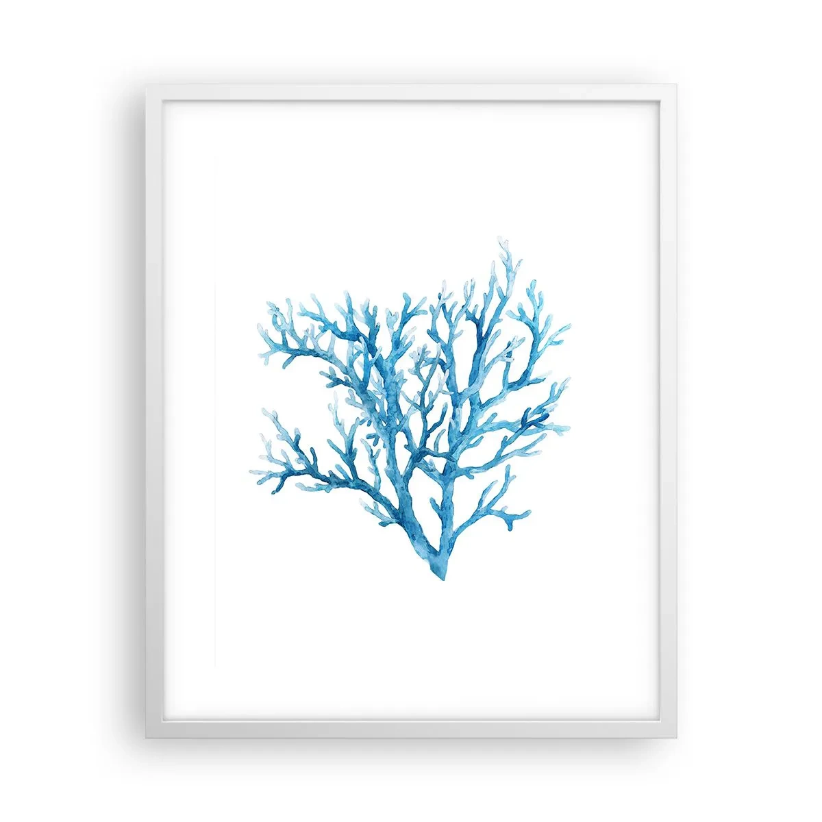 Plakat w białej ramie - Morski filigran - 40x50 cm